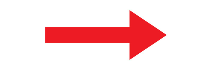 Long arrows icon set. Vector set of trendy long arrows left and right in flat style. Replaceable vector design.