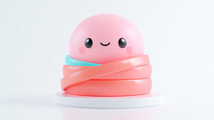 A single cute 3D kawaii belt