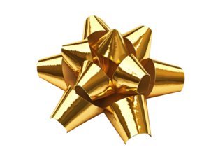 Gold gift bow