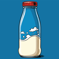 milk bottle vector art for design needs