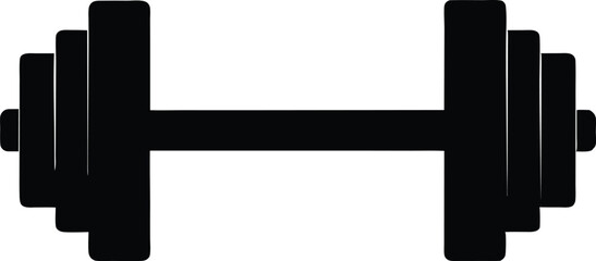 Dumbbell silhouette, Dumbbell black silhouette icon,dumbbell icon vector illustration
