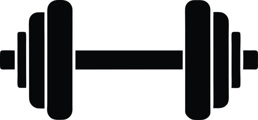 Dumbbell silhouette, Dumbbell black silhouette icon,dumbbell icon vector illustration