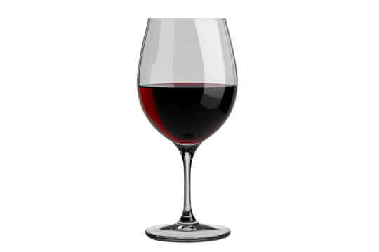 Red wine in a stemmed glass