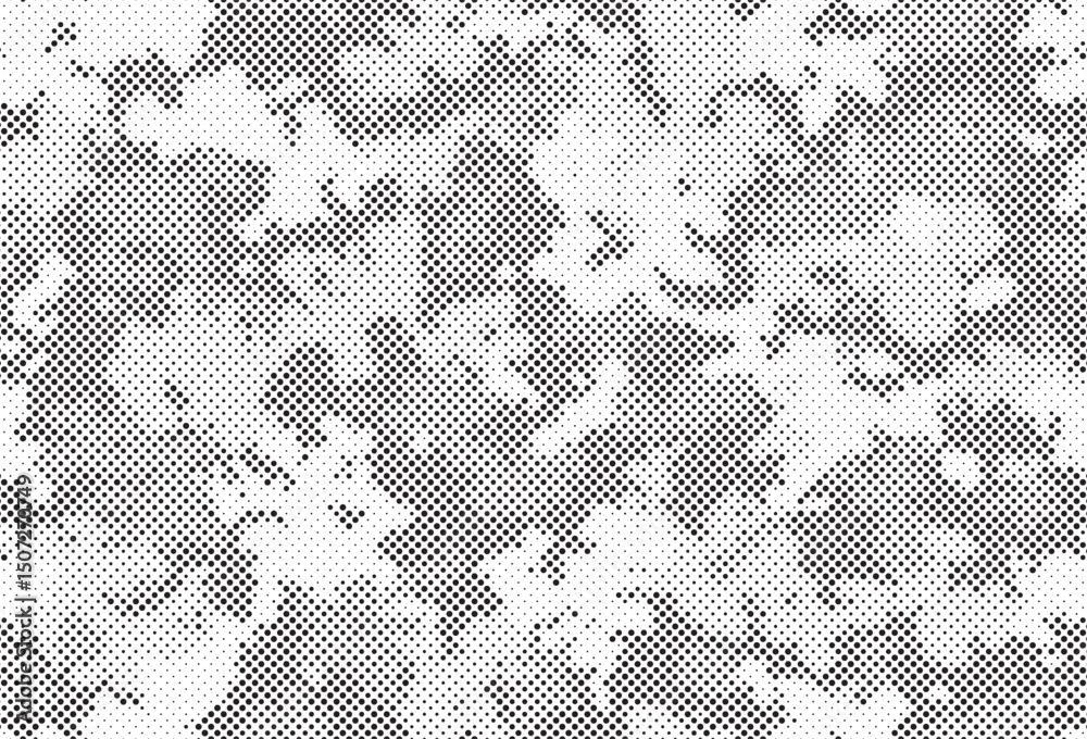 Leinwandbilder Abstract halftone background. Military camouflage effect dot seamless pattern texture. Dotted background as design element.