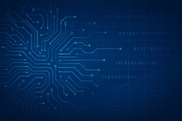 Binary Code Tech Interface Background