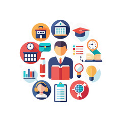 Education and Learning Concept Icons