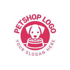 vector illustration of petshop logo design