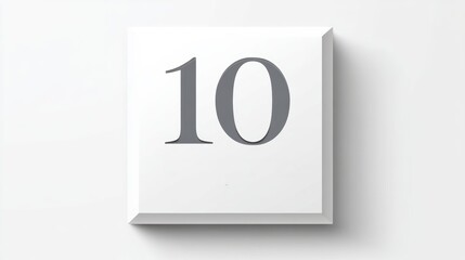 Anniversary logo 10th concept. Minimalist badge with bold number 10