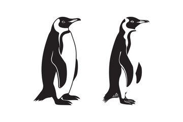 Naklejka premium Cute penguin bird illustration vector graphic