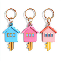 house keys with label