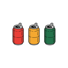 Minimal soda can vector art illustration