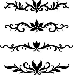 Classic Vintage Baroque Victorian Frames & Separator Vector Set