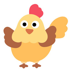 Cartoon Illustration of a Chicken