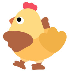 Cartoon Illustration of a Chicken