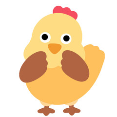 Cartoon Illustration of a Chicken