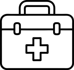 Obraz premium first aid box icon