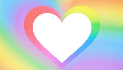 Creative pride illustration featuring a heart within a vibrant rainbow swirl, celebrating love and diversity throughout the month of pride