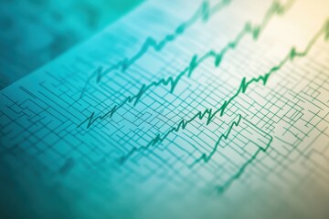 Monitoring Heart s Rhythm A fragile lifeline traced in fluctuating green waves revealing pulse in a