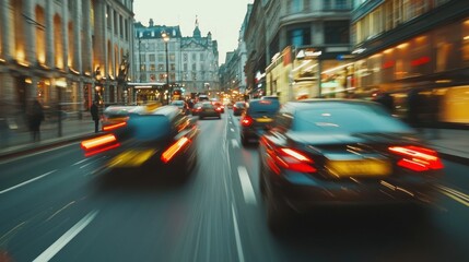 A driver speeding through traffic, illustrating an impetuous and reckless action