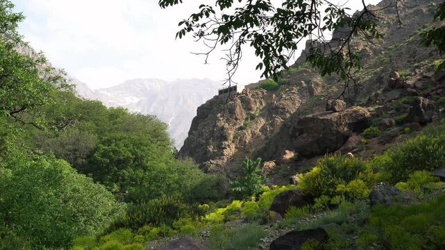 Scenic View of Armed Village in the Atlas Mountains near Imlil, Morocco
