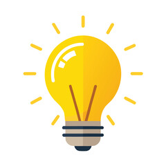 Fototapeta premium Lightbulb Yellow Glowing Energy Efficiency Concept