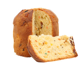 Panettone (Italian brioche) / transparent background