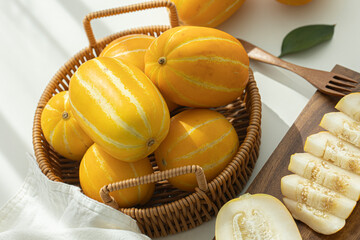 Cut Oriental Melon Summer Fruit