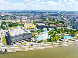 Landscape from Budapest Hungary, Duna Arena