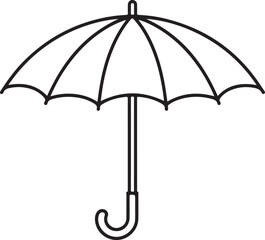 Simple Black Umbrella Silhouette Vector Illustration

Open Umbrella Icon for Rainy Day Concept Design

Classic Umbrella Shape Vector Clipart

Silhouette of Umbrella for Weather or Monsoon Design

Roma