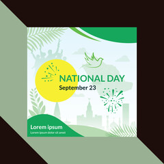 Saudi National Day Celebration Social Media Post