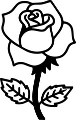 rose vector outline transparent pattern 