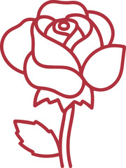 rose vector outline transparent pattern 