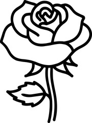 rose vector outline transparent pattern 