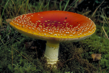 Fototapeta premium red mushroom in the forest