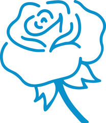 Obraz premium rose flower outline pattern design 