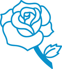 rose flower outline pattern design 