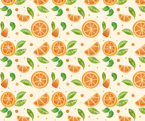 Orange Fruit Seamless Pattern