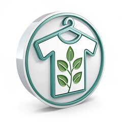 Sustainable fashion brand featuring 3D icon isolated on a transparent background for eco-conscious buyers