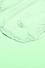 The texture of a moisturizing cosmetic gel or skin serum. Copy space