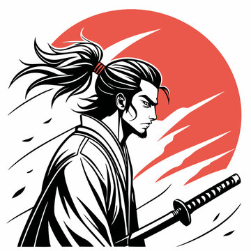 illustration of a man with a sword, illustration, vector, retro, cartoon, worker, men, businessman, symbol, woman, people, artwork, drawing, circle