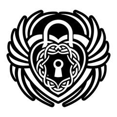 A solid style icon of lock symbol