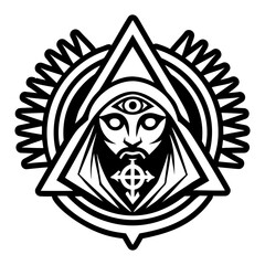 A filled style icon of guardian symbol