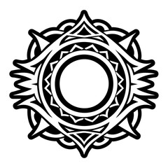 A glyph style icon of holy mirror tattoo