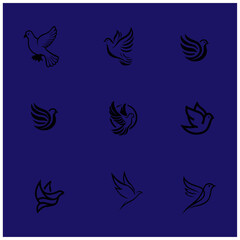 Dove logo vector set 5