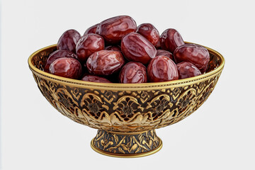 Obraz premium Sweet Delights A Bowl of Luscious Red Dates, Perfect for Healthy Snacking and Festive Occasions
