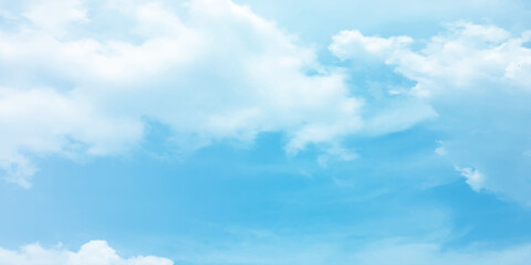 sky, white clouds, fresh air, nature, Wide image 