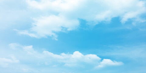 Obraz premium sunny sky blue light watercolor background. Aquarelle painting brush effect card paper textured canvas cloudy smoke space for text, entertaining card, template. aquamarine color graphics illustratio