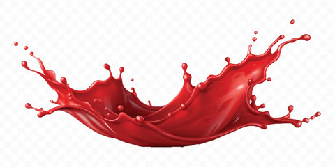 realistic 3d smooth liquid paint splashes in wave style isolated on transparent background