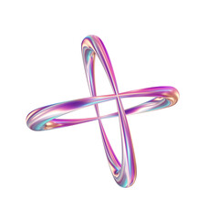 3d render of chrome shape y2k inspired 0042