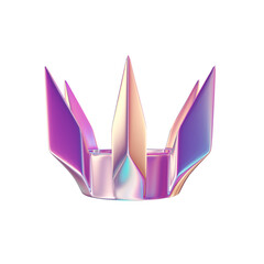 3d render of chrome shape y2k inspired crown